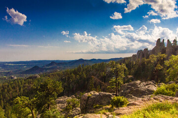 View from the Needles Highway in summer, South Dakota