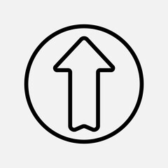 Up arrow icon in line style, use for website mobile app presentation