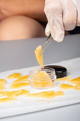 smoking cannabis extract wax with a high thc content of marijuana.