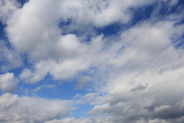 Fototapeta na wymiar 雲の多い青空