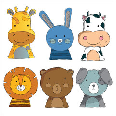 Set of Cute Animals