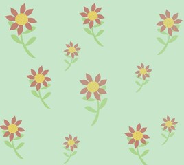 seamless pattern with flowers