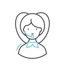 customer service concept line icon, outline symbol, vector illustration, concept sign