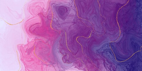 Abstract watercolor paint background by teal color violet and sky with liquid fluid texture for background, banner