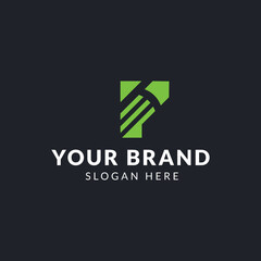 collection initial letter P logo template. icons for business of fashion, sport, automotive, technology