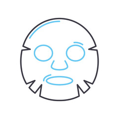 facemask line icon, outline symbol, vector illustration, concept sign