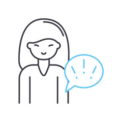 criticism line icon, outline symbol, vector illustration, concept sign