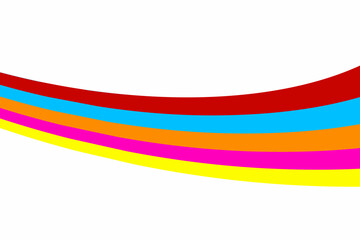 Fototapeta premium simple colourful rainbow with white background for wallpaper ads 