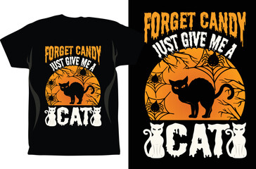 Halloween T-shirt Design Vector, Halloween Time Editable Vector Graphics