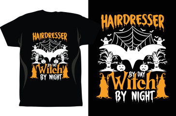 Halloween T-shirt Design Vector, Halloween Time Editable Vector Graphics