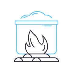 cooking line icon, outline symbol, vector illustration, concept sign