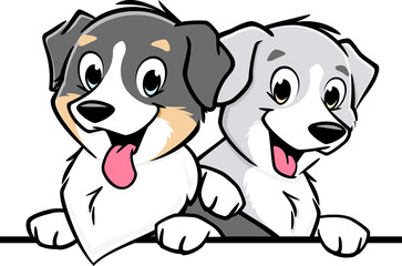 Isolated transparent illustration of cute cartoon dog puppy for design element