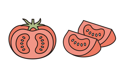 トマトのイラスト素材。