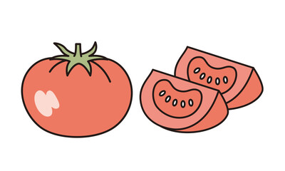 トマトのイラスト素材。