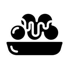 takoyaki glyph icon