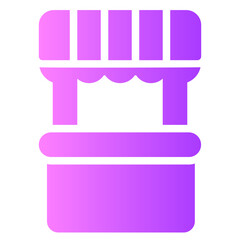 Fototapeta premium booth gradient icon