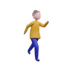 male character 3d running pose