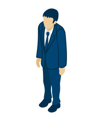 Standing Businessman- isometric view