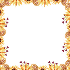 watercolor frame set floral design