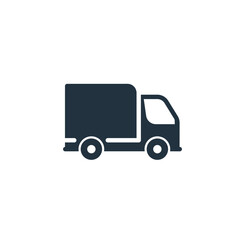 Truck car icon in trendy flat style isolated on white background.  delivery car symbol for web and mobile apps.
