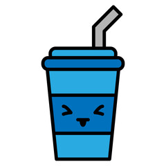 Obraz premium emojis fast food icons