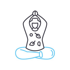 calm line icon, outline symbol, vector illustration, concept sign