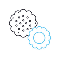 cookies line icon, outline symbol, vector illustration, concept sign