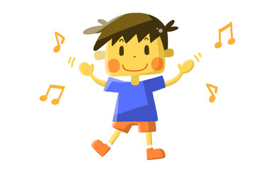 踊る男の子