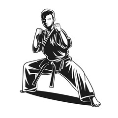 Martial art vector illustration. karate design © Forde
