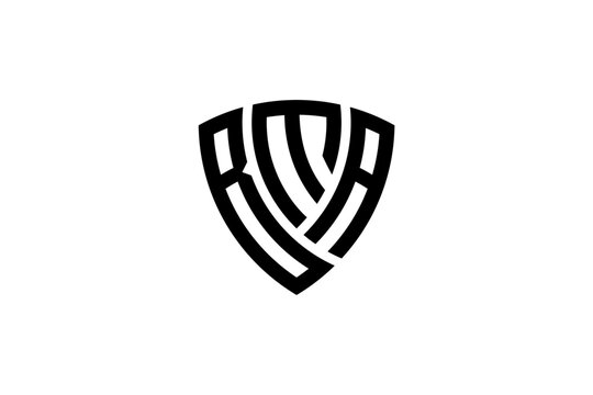 BMA creative letter shield logo design vector icon illustration