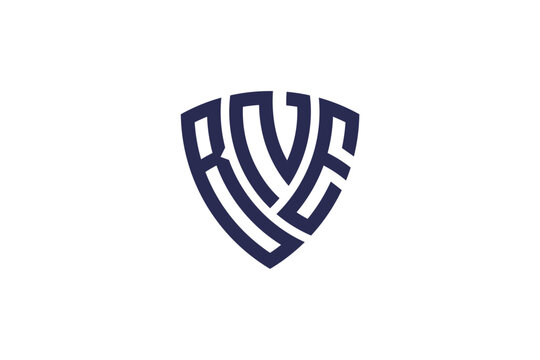 BNE creative letter shield logo design vector icon illustration
