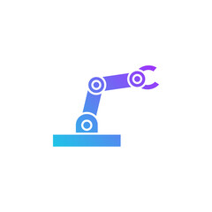Robotic arm vector for website symbol icon presentation