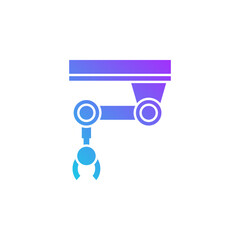 Robotic arm vector for website symbol icon presentation