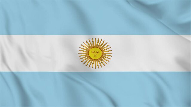 Argentina National Flag Flying 4K 