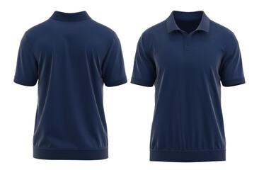 Polo shirt Short Sleeve with Rib collar cuff and waistband ( Navy )