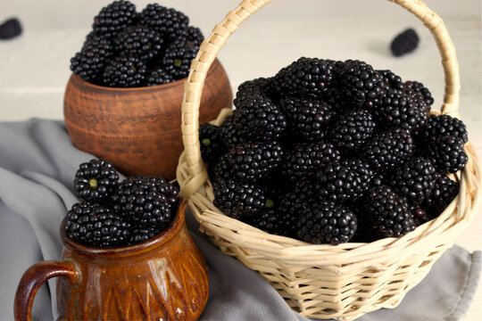 Blackberries In A Basket