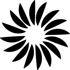 Sun rays or sunshine linear drawing