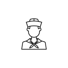 Sailor line art sailor icon design template vector illustration