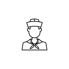 Sailor line art sailor icon design template vector illustration
