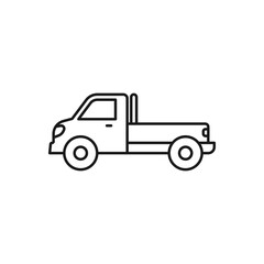 Pick Up Car line art transport icon design template vector illustration