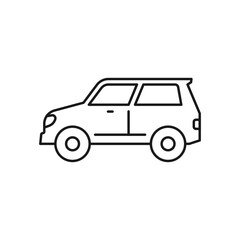 Car line art transport icon design template vector illustration