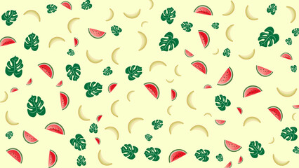 melon and watermelon pattern for fabric