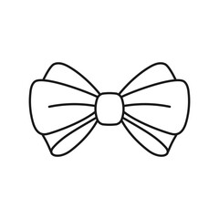 Ribbon Bow line art ribbon icon design template vector illustration