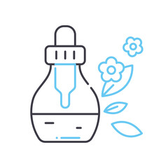 dropper bottle line icon, outline symbol, vector illustration, concept sign