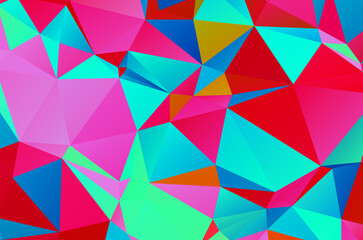  Polygonal design for your web site. Multicolor Rainbow vector abstract mosaic backdrop Glitter abstract illustration with an elegant design.