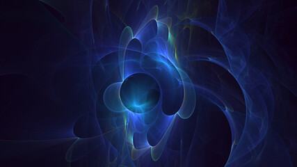 3D rendering abstract multicolor technology fractal light background