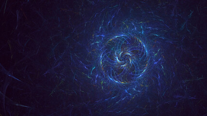 3D rendering abstract multicolor technology fractal light background