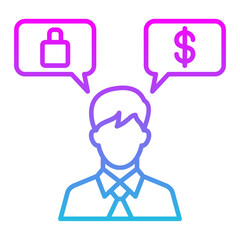 Consumer Behavior Line Gradient Icon