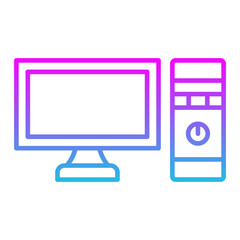 Computer Line Gradient Icon