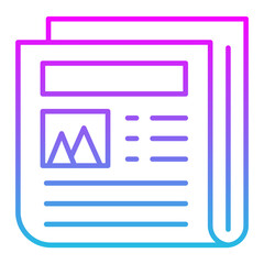 News Line Gradient Icon